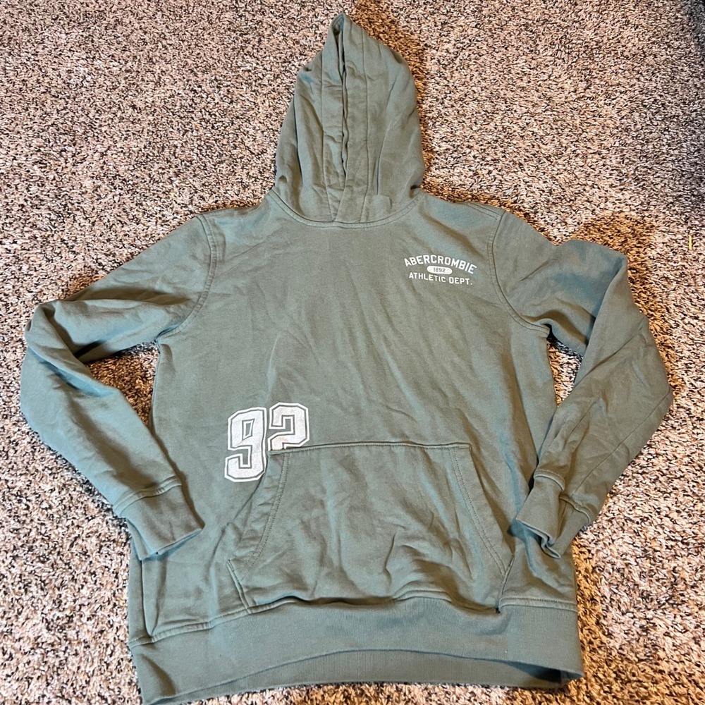 Abercrombie Kids Green Athletic Deptโ 92 Hoodie Sweatshirt Size 13 14